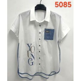 Сорочка жіноча літня 5085 white р.52-62 "LIDA" недорого оптом від прямого постачальника