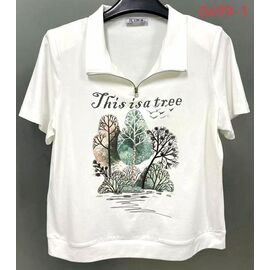 футболка жіноча 0499-1 white р.52-62 "LIDA" недорого оптом від прямого постачальника