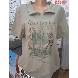 футболка жіноча 0499-1 khaki р.52-62 "LIDA" недорого оптом від прямого постачальника