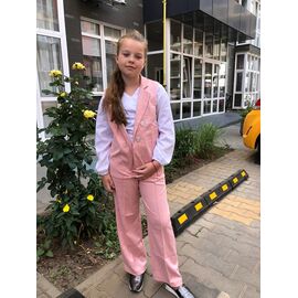 Фотография Костюм детский на девочку M13 powder р.128-140 "Moda school" недорого оптом от прямого поставщика
