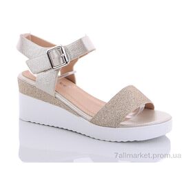 Фотография Босоножки детские летние Лето 31-1 gold (8 пар р.31-37) "Favorit" недорого оптом от прямого поставщика