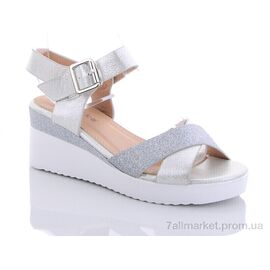 Фотография Босоножки детские летние Лето 31-2 silver (8 пар р.31-37) "Favorit" недорого оптом от прямого поставщика