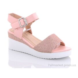 Фотография Босоножки детские летние Лето 31-3 pink (8 пар р.31-37) "Favorit" недорого оптом от прямого поставщика