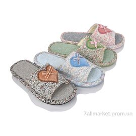 Фотография Тапки женские для дома Весна/осень WF108 mix (12 пар р.36-41) "Deshman" недорого оптом от прямого поставщика