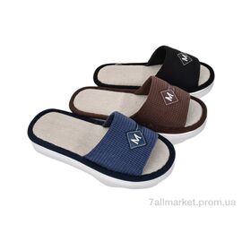 Фотография Тапки мужские домашние Весна/осень WF950 mix (12 пар р.40-45) "Deshman" недорого оптом от прямого поставщика
