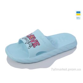 Фотография Шлепки женские облегченные Лето Гіпаніс Ж68  св.бірюзовий (8 пар р.36-41) "Progress" недорого оптом от прямого поставщика