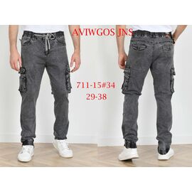 Джинси чоловічі 711-15 grey р.29-38 "God Baron" недорого оптом від прямого постачальника