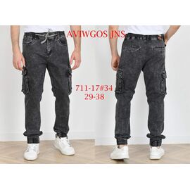 Джинси чоловічі 711-17 black р.29-38 "God Baron" недорого оптом від прямого постачальника