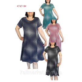 Плаття домашнє жіноче напівбатал розміри L-4XL (МІКС) "NICOLAS" недорого від прямого постачальника