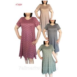 Плаття домашнє жіноче напівбатал розміри L-4XL (МІКС) "NICOLAS" недорого від прямого постачальника