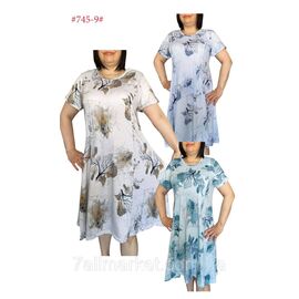 Плаття домашнє жіноче напівбатал розміри L-4XL (МІКС) "NICOLAS" недорого від прямого постачальника