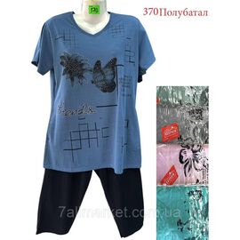 Костюм 2-ка жіночий літній напівбатал розміри 3XL-6XL (мікс кв) "NICOLAS" купити недорого від прямого постачальника