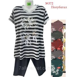 Костюм 2-ка жіночий літній напівбатал розміри 3XL-6XL (мікс кв) "NICOLAS" купити недорого від прямого постачальника