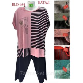 Костюм 2-ка жіночий літній батал розміри 5XL-8XL (мікс кв) "NICOLAS" купити недорого від прямого постачальника