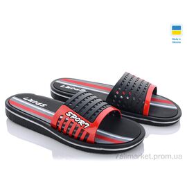 Фотография Шлепки мужские пляжные Лето Роксол Мм5 красный (8 пар р.41-45) "Progress" недорого оптом от прямого поставщика