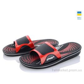 Фотография Шлепки мужские пляжные Лето Роксол Мм2 красный (8 пар р.41-45) "Progress" недорого оптом от прямого поставщика