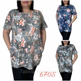 Туніка жіноча літня, БАТАЛ розміри XL-6XL (мікс кв) "NICOLAS" недорого від прямого постачальника