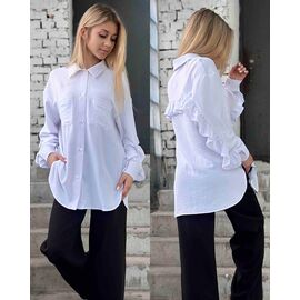 Фотография Рубашка детская на девочку KR279 white р.32-42 "Karolina" недорого оптом от прямого поставщика