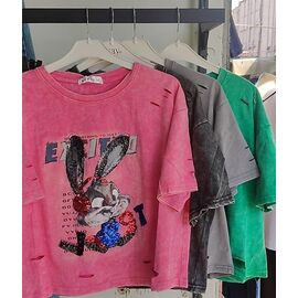 футболка жіноча LR152 l.grey р.one size "Lora" недорого оптом від прямого постачальника