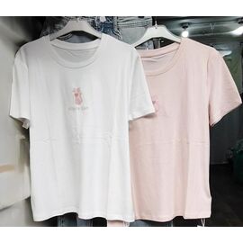 Фотография Футболка женская LR161 beige р.one size "Lora" недорого оптом от прямого поставщика