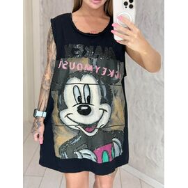 Туніка жіноча LR162 black р.one size "Lora" недорого оптом від прямого постачальника