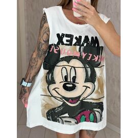 Туніка жіноча LR163 white р.one size "Lora" недорого оптом від прямого постачальника