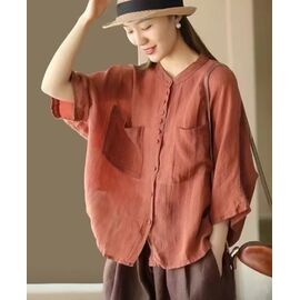 Сорочка жіноча літня LR193 brown р.one size "Lora" недорого оптом від прямого постачальника