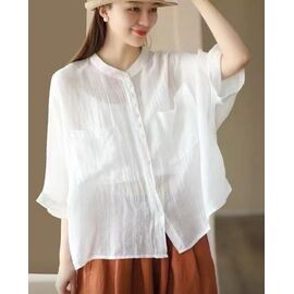 Сорочка жіноча літня LR196 white р.one size "Lora" недорого оптом від прямого постачальника