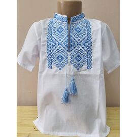 Фотография Вышиванка детская лёгкая на мальчика LM82 white р.152-176 "Limerense" недорого оптом от прямого поставщика