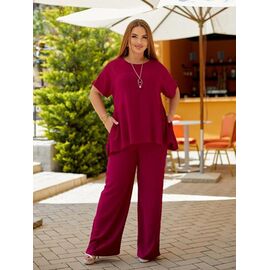 Фотография Костюм женский 918  wine р.50-64 "Seven Zikina" недорого оптом от прямого поставщика