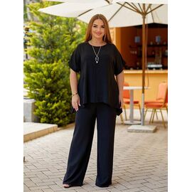 Фотография Костюм женский 918 black р.50-64 "Seven Zikina" недорого оптом от прямого поставщика