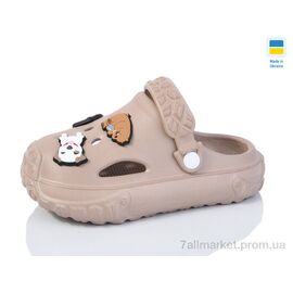 Фотография Кроксы детские летние Лето Верта Д 3001 мокко (6 пар р.24-35) "Progress" недорого оптом от прямого поставщика