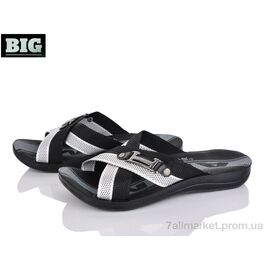Шльопанці чоловічі пляжні Літо A110 black (6 пар р.40-44) "BIG" недорого оптом від прямого постачальника