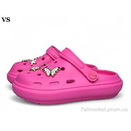 Фотография Кроксы детские летние Лето Twingo 01-1 метелик рожевий (12 пар р.31-35) "VS" недорого оптом от прямого поставщика
