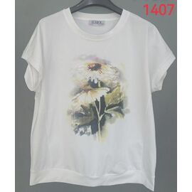 футболка жіноча 1407 white р.52-62 "LIDA" недорого оптом від прямого постачальника