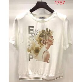 футболка жіноча 1757 white р.52-62 "LIDA" недорого оптом від прямого постачальника