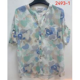 Сорочка жіноча літня 2493-1 l.blue р.52-62 "LIDA" недорого оптом від прямого постачальника