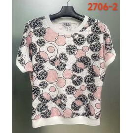 футболка жіноча 2706-2 pink р.52-62 "LIDA" недорого оптом від прямого постачальника