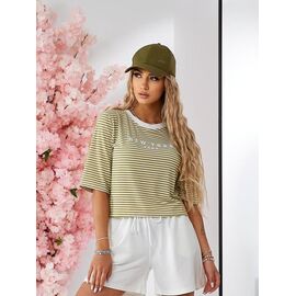 Фотография Футболка женская O6 khaki р.S-L "OSKA" недорого оптом от прямого поставщика