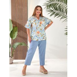 Фотография Костюм женский 6060 l.blue р.54-60 "OSKA" недорого оптом от прямого поставщика