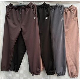 Штани спортивні жіночі S526 brown р.52-60 "Shon" недорого оптом від прямого постачальника