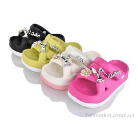 Шльопанці жіночі полегшені Літо W176 mix (12 пар р.36-41) "M&L  Alex13" недорого оптом від прямого постачальника
