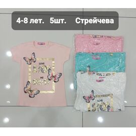 Фотография Футболка детская на девочку M366 white р.4-8 "MMZ" недорого оптом от прямого поставщика