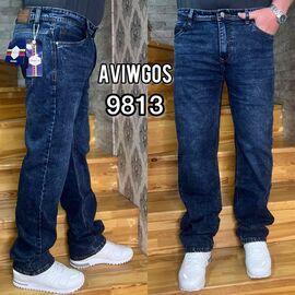 Джинси чоловічі 9813 blue р.32-38 "God Baron" недорого оптом від прямого постачальника