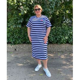 Фотография Платье летнее женское 12-3 navy р.46-56 "ZLATA" недорого оптом от прямого поставщика