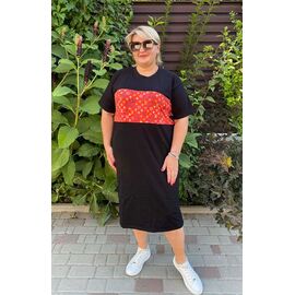 Фотография Платье летнее женское 731 black-orange р.42-56 "ZLATA" недорого оптом от прямого поставщика