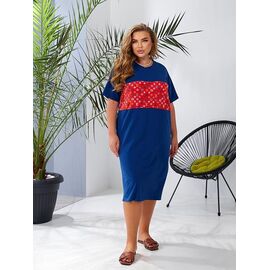 Сукня літня жіноча 731 blue-red р.42-56 "ZLATA" недорого оптом від прямого постачальника