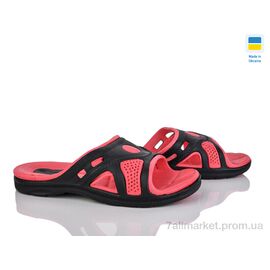 Шльопанці чоловічі пляжні Літо ТС чорно-червоні (8 пар р.39-45) "Vladimir" недорого оптом від прямого постачальника