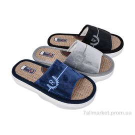 Тапки чоловічі домашні Літо A8118 mix (12 пар р.40-45) "Deshman" недорого оптом від прямого постачальника