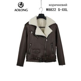 Фотография Куртка женская зимняя W8822 brown р.S-2XL "Immei" недорого оптом от прямого поставщика